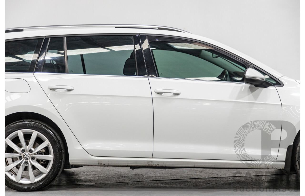 2/2014 Volkswagen Golf 110 TDI Highline MK7 AU MY14 4d Wagon White Turbo Diesel 2.0L