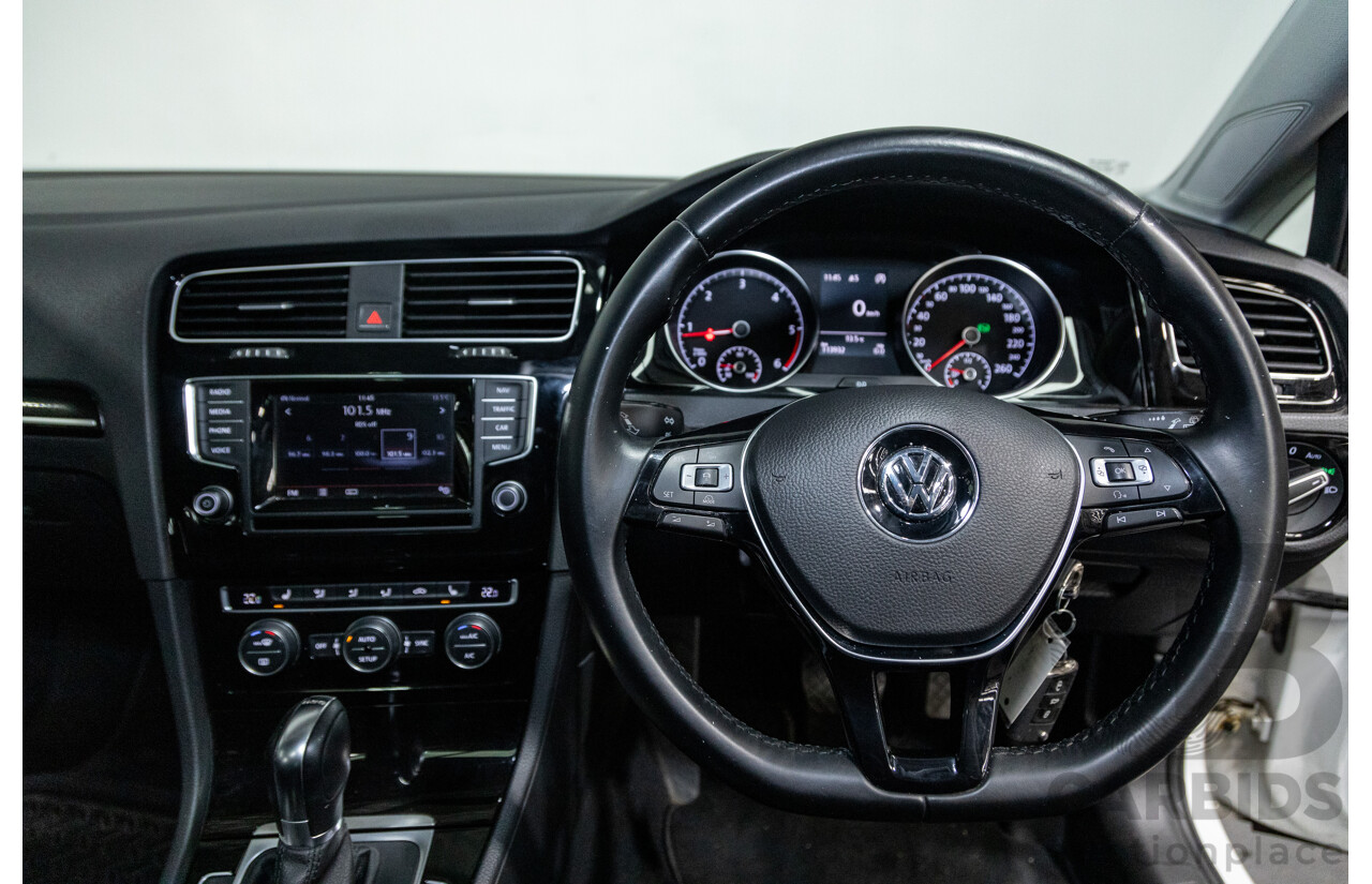 2/2014 Volkswagen Golf 110 TDI Highline MK7 AU MY14 4d Wagon White Turbo Diesel 2.0L