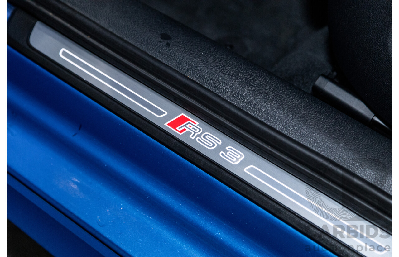 10/2017 Audi RS3 Quattro (AWD) MY18 8V 4d Sedan Ara Blue Crystal Pearl Turbo 2.5L - Modified Stage 2