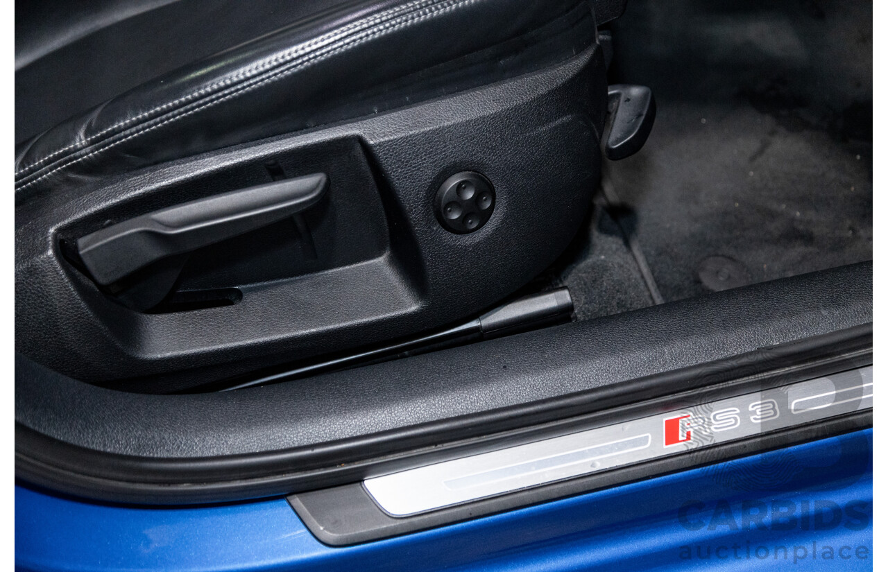 10/2017 Audi RS3 Quattro (AWD) MY18 8V 4d Sedan Ara Blue Crystal Pearl Turbo 2.5L - Modified Stage 2