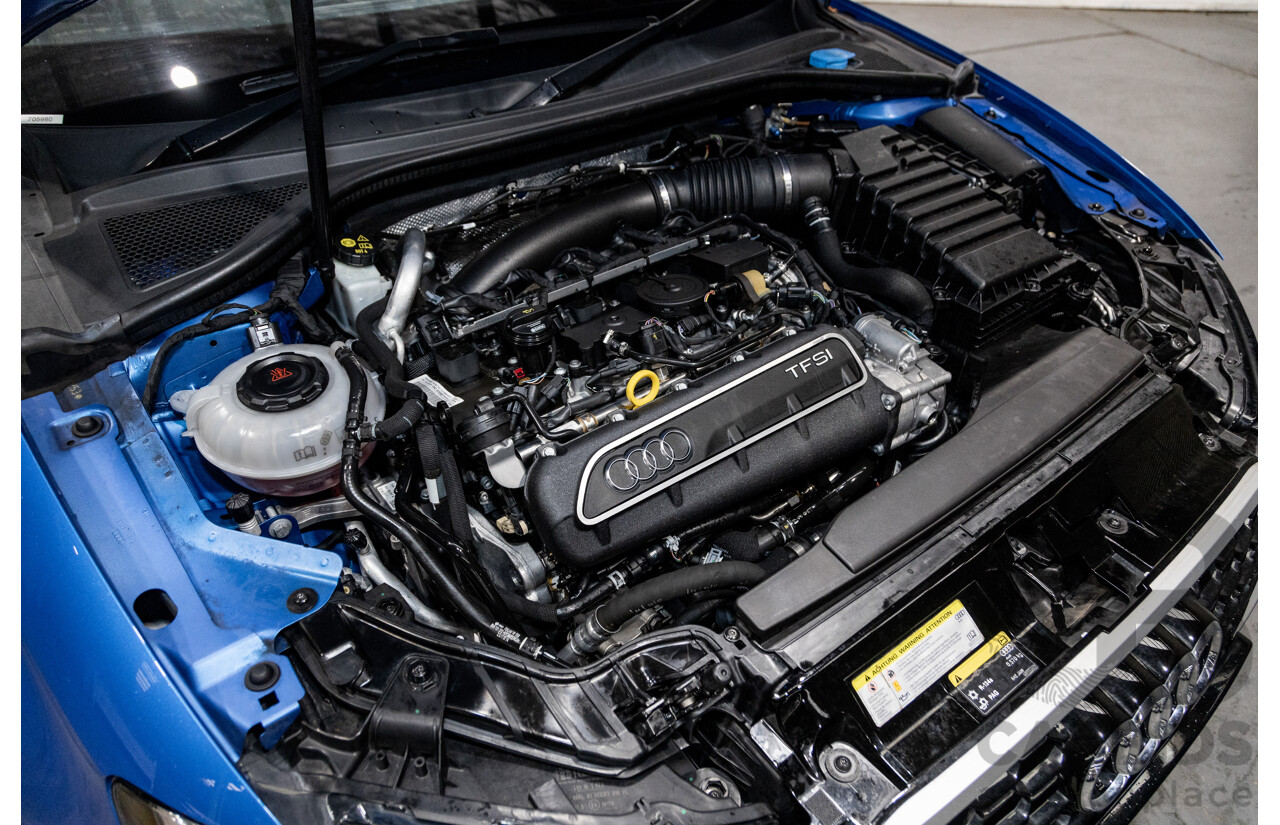 10/2017 Audi RS3 Quattro (AWD) MY18 8V 4d Sedan Ara Blue Crystal Pearl Turbo 2.5L - Modified Stage 2