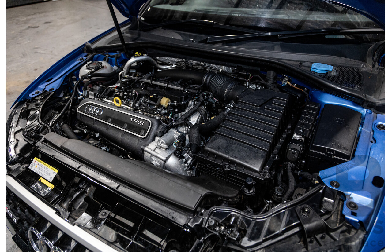 10/2017 Audi RS3 Quattro (AWD) MY18 8V 4d Sedan Ara Blue Crystal Pearl Turbo 2.5L - Modified Stage 2