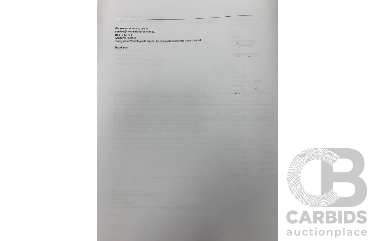 10/2017 Audi RS3 Quattro (AWD) MY18 8V 4d Sedan Ara Blue Crystal Pearl Turbo 2.5L - Modified Stage 2