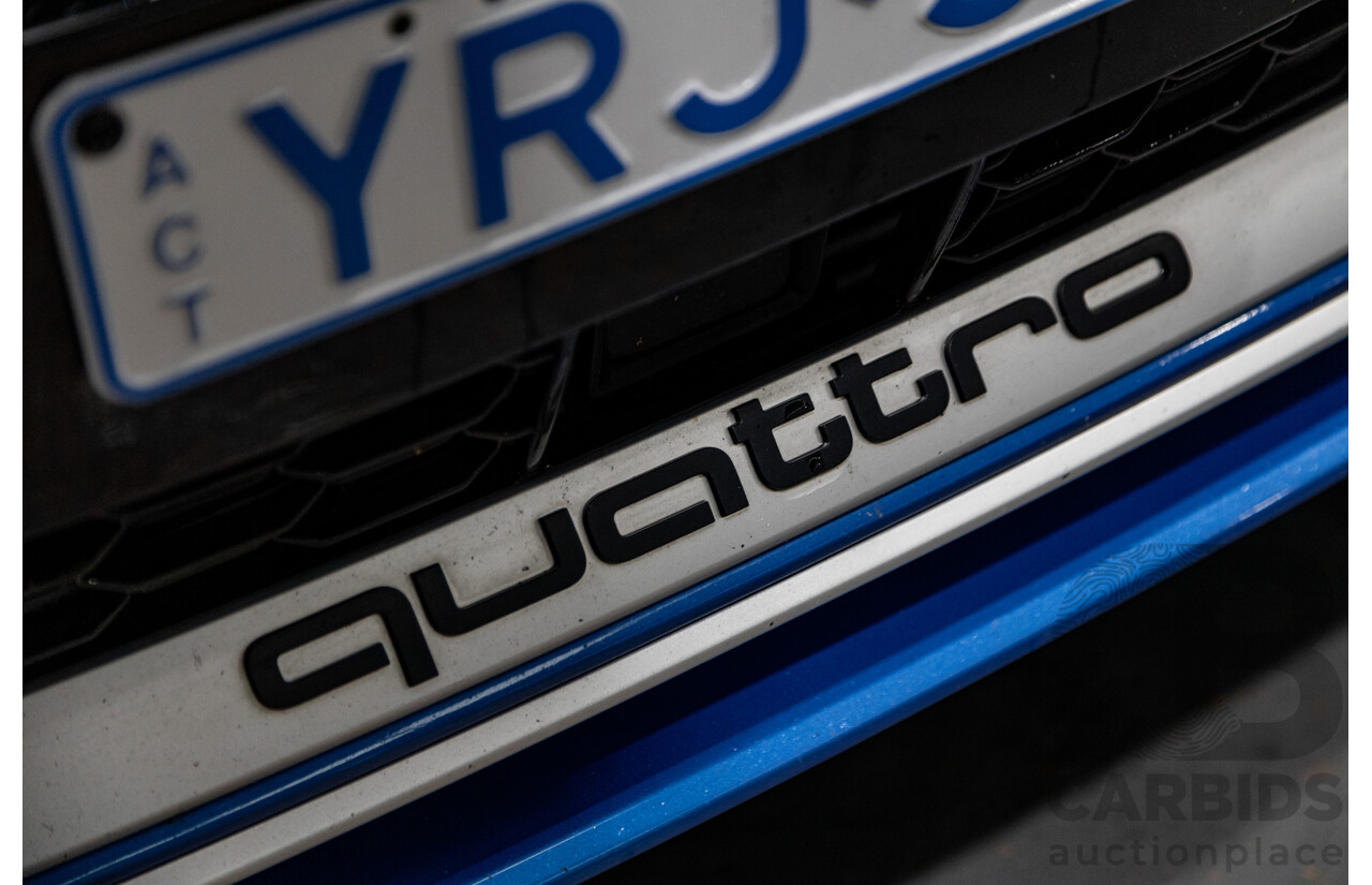 10/2017 Audi RS3 Quattro (AWD) MY18 8V 4d Sedan Ara Blue Crystal Pearl Turbo 2.5L - Modified Stage 2