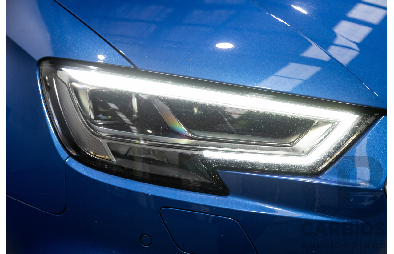 10/2017 Audi RS3 Quattro (AWD) MY18 8V 4d Sedan Ara Blue Crystal Pearl Turbo 2.5L - Modified Stage 2