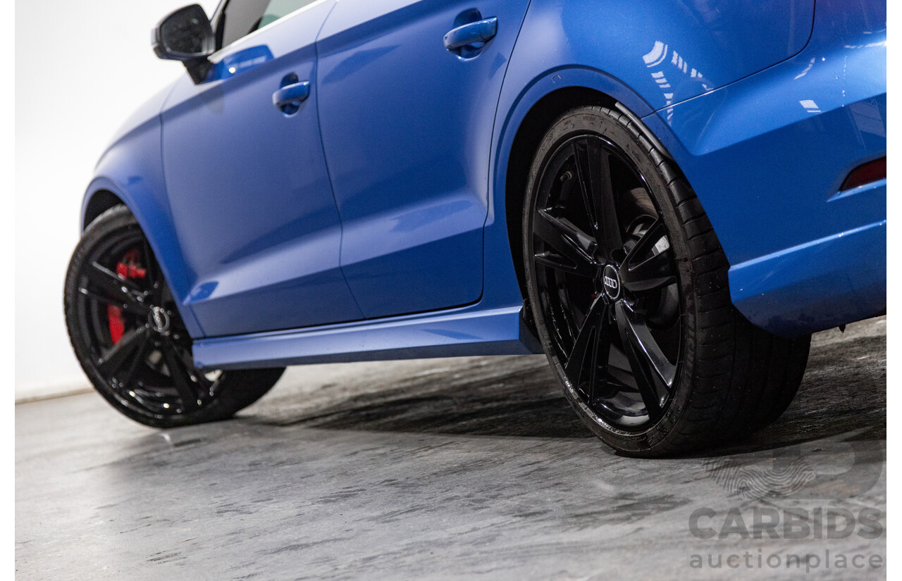 10/2017 Audi RS3 Quattro (AWD) MY18 8V 4d Sedan Ara Blue Crystal Pearl Turbo 2.5L - Modified Stage 2