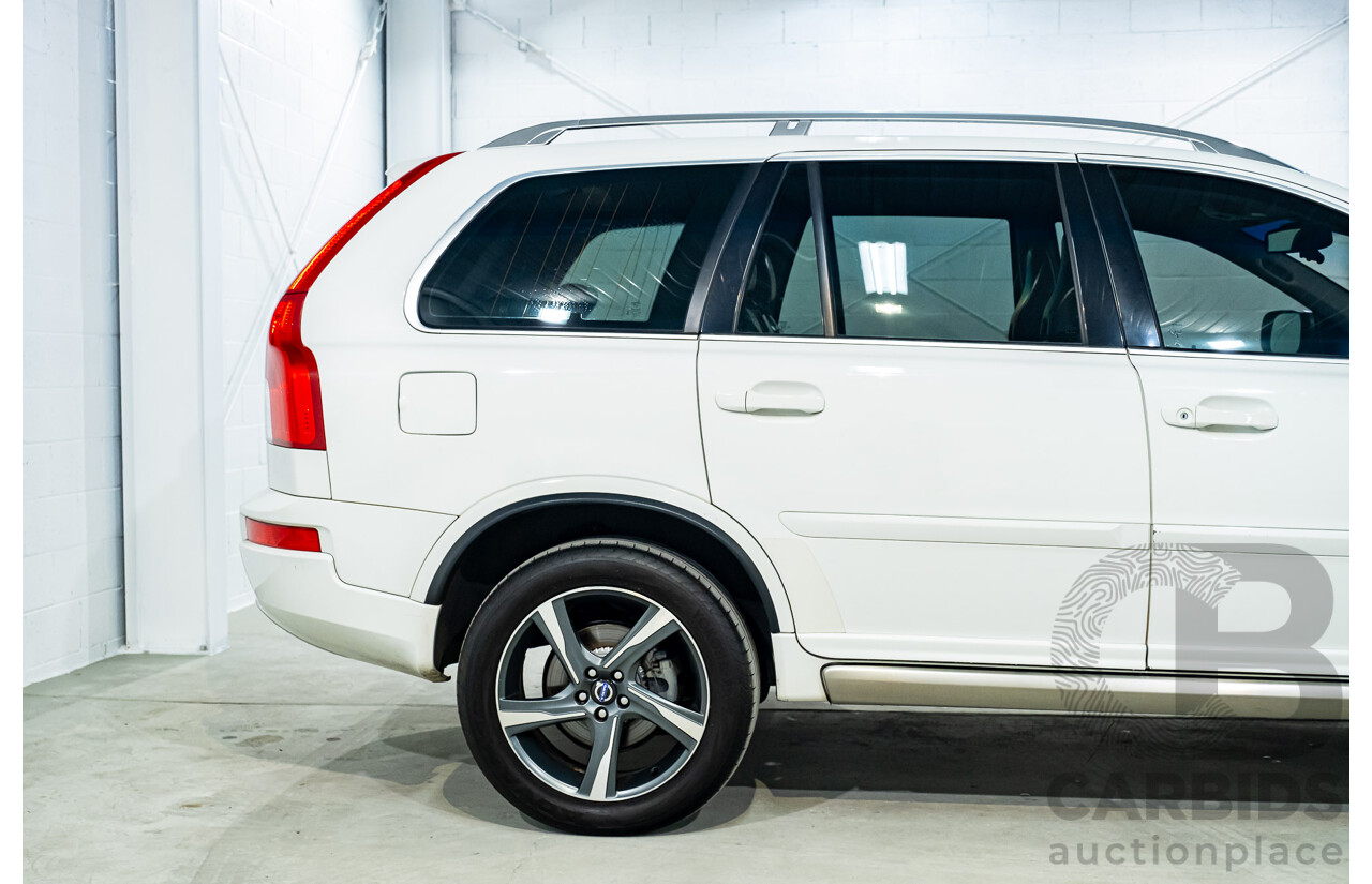 1/2014 Volvo XC90 3.2 R-Design (AWD) MY14 4d Wagon White 3.2L - 7 Seater