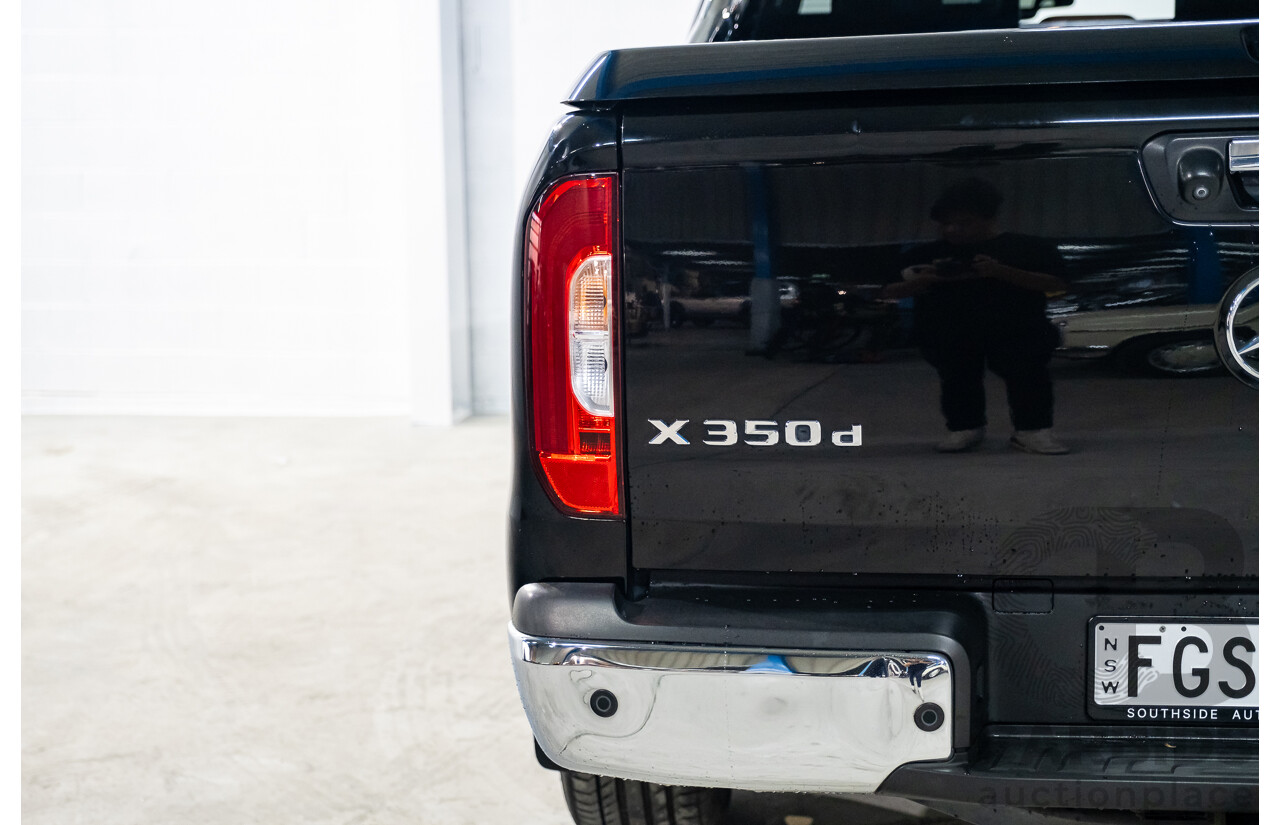 01/2019 Mercedes Benz X350d Power 4Matic (4x4) 470 4d Dual Cab Utility Kabara Black Metallic Turbo Diesel V6 3.0L