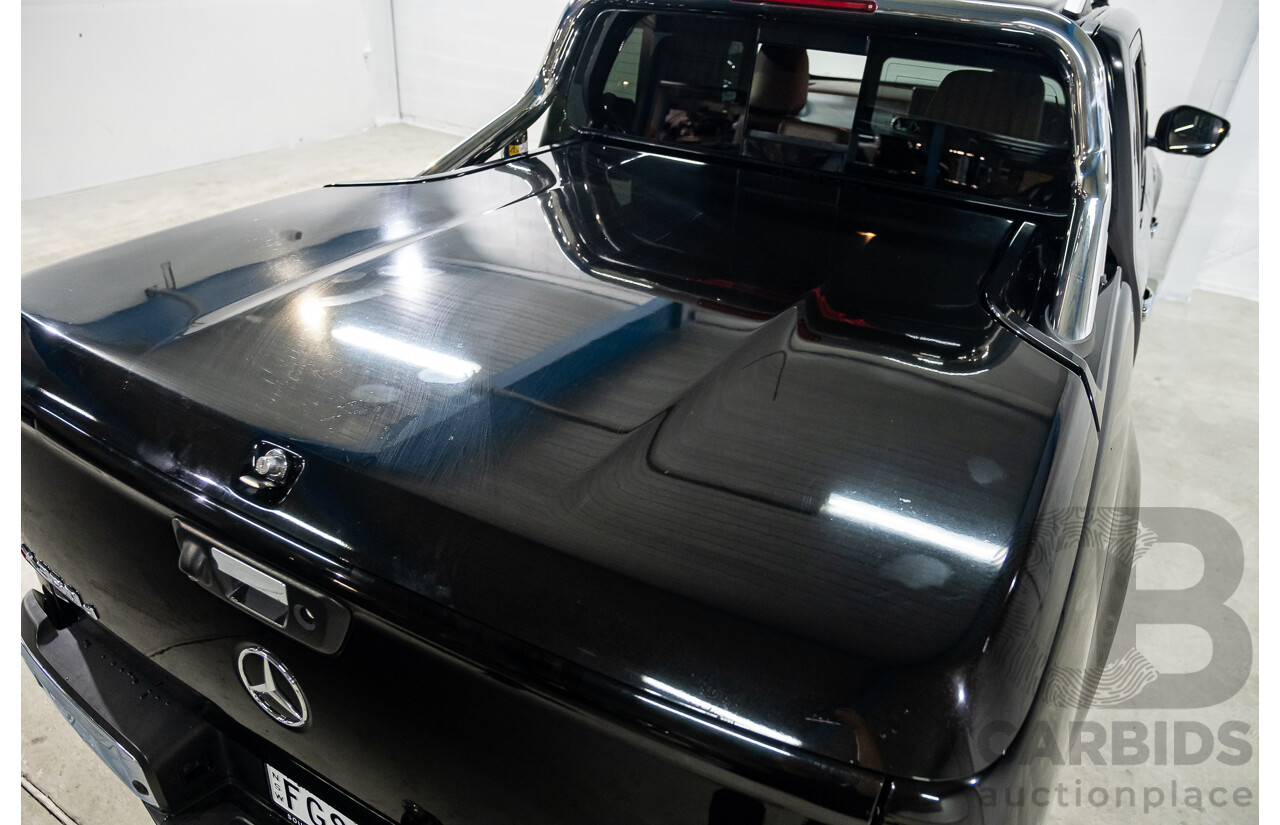01/2019 Mercedes Benz X350d Power 4Matic (4x4) 470 4d Dual Cab Utility Kabara Black Metallic Turbo Diesel V6 3.0L