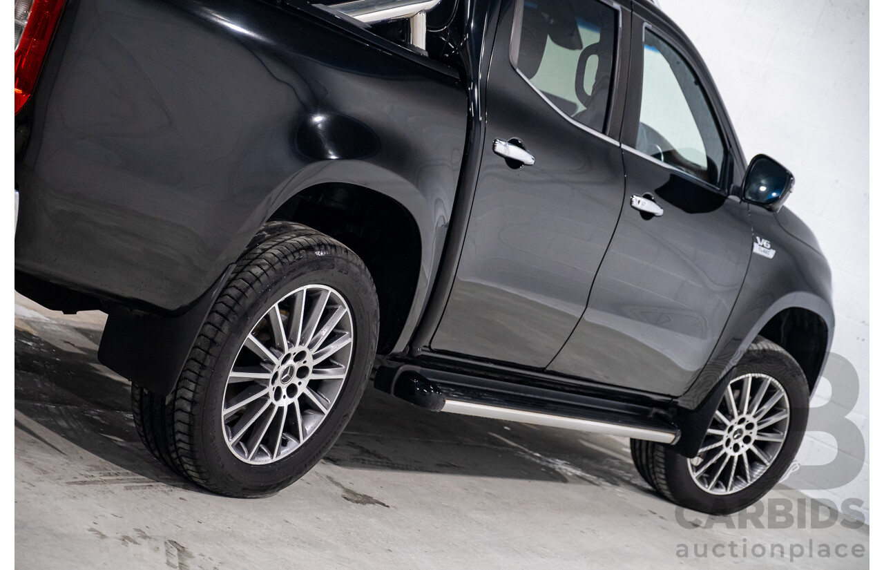 01/2019 Mercedes Benz X350d Power 4Matic (4x4) 470 4d Dual Cab Utility Kabara Black Metallic Turbo Diesel V6 3.0L