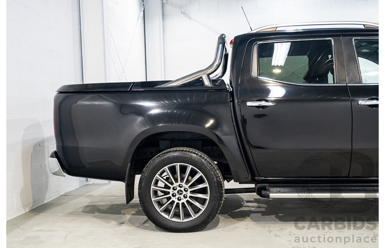 01/2019 Mercedes Benz X350d Power 4Matic (4x4) 470 4d Dual Cab Utility Kabara Black Metallic Turbo Diesel V6 3.0L