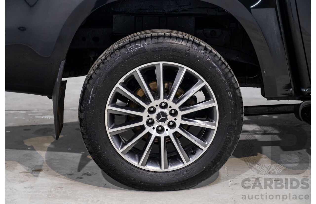 01/2019 Mercedes Benz X350d Power 4Matic (4x4) 470 4d Dual Cab Utility Kabara Black Metallic Turbo Diesel V6 3.0L