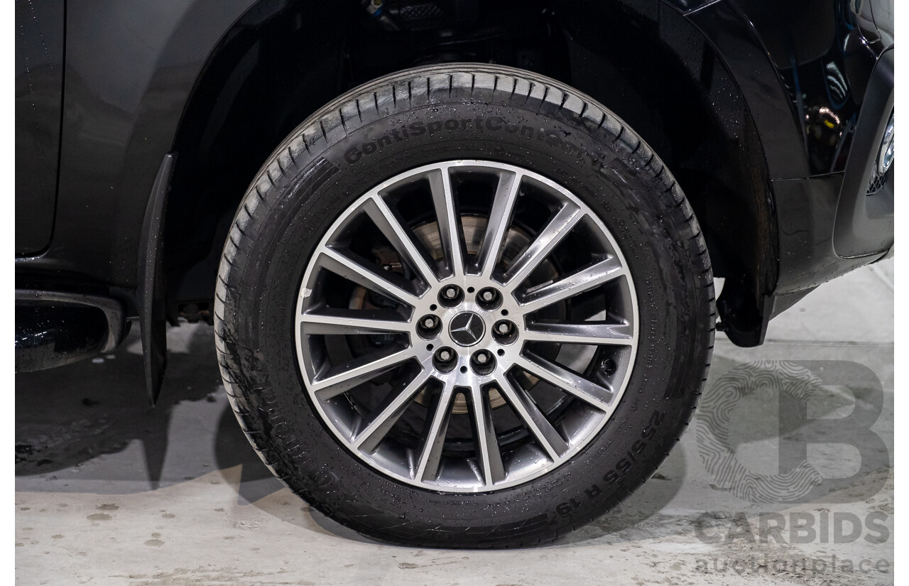 01/2019 Mercedes Benz X350d Power 4Matic (4x4) 470 4d Dual Cab Utility Kabara Black Metallic Turbo Diesel V6 3.0L