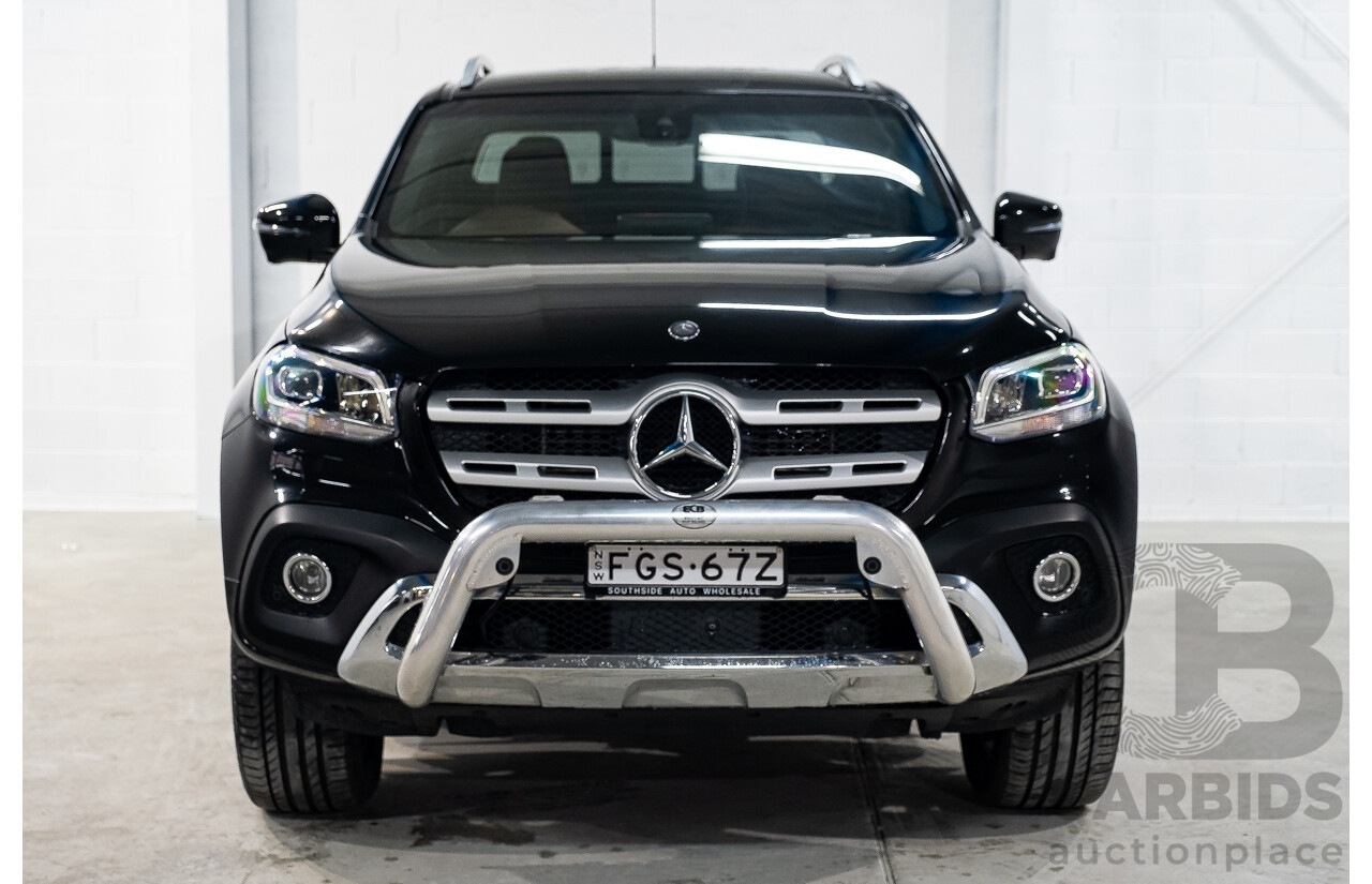 01/2019 Mercedes Benz X350d Power 4Matic (4x4) 470 4d Dual Cab Utility Kabara Black Metallic Turbo Diesel V6 3.0L