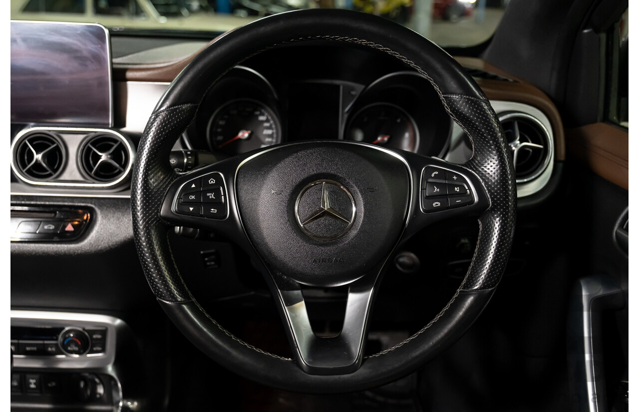 01/2019 Mercedes Benz X350d Power 4Matic (4x4) 470 4d Dual Cab Utility Kabara Black Metallic Turbo Diesel V6 3.0L