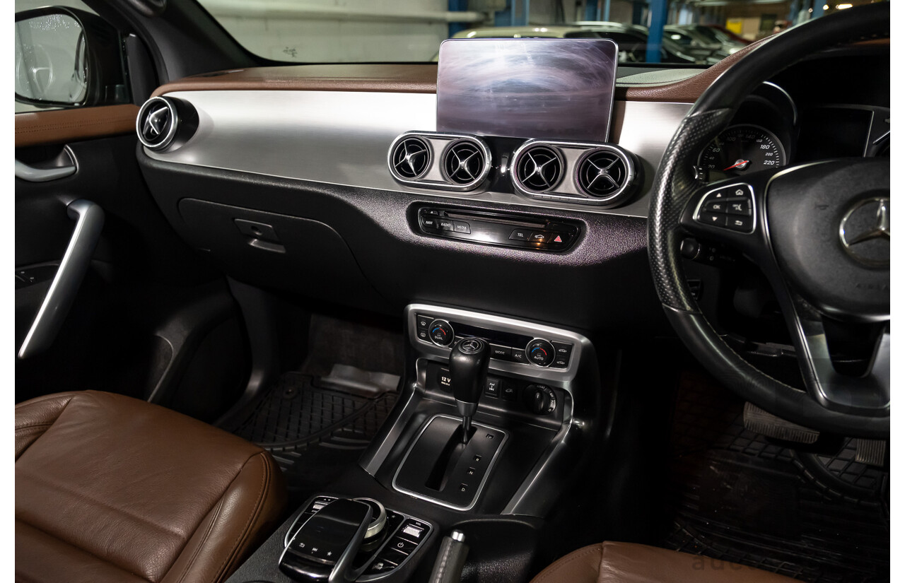 01/2019 Mercedes Benz X350d Power 4Matic (4x4) 470 4d Dual Cab Utility Kabara Black Metallic Turbo Diesel V6 3.0L