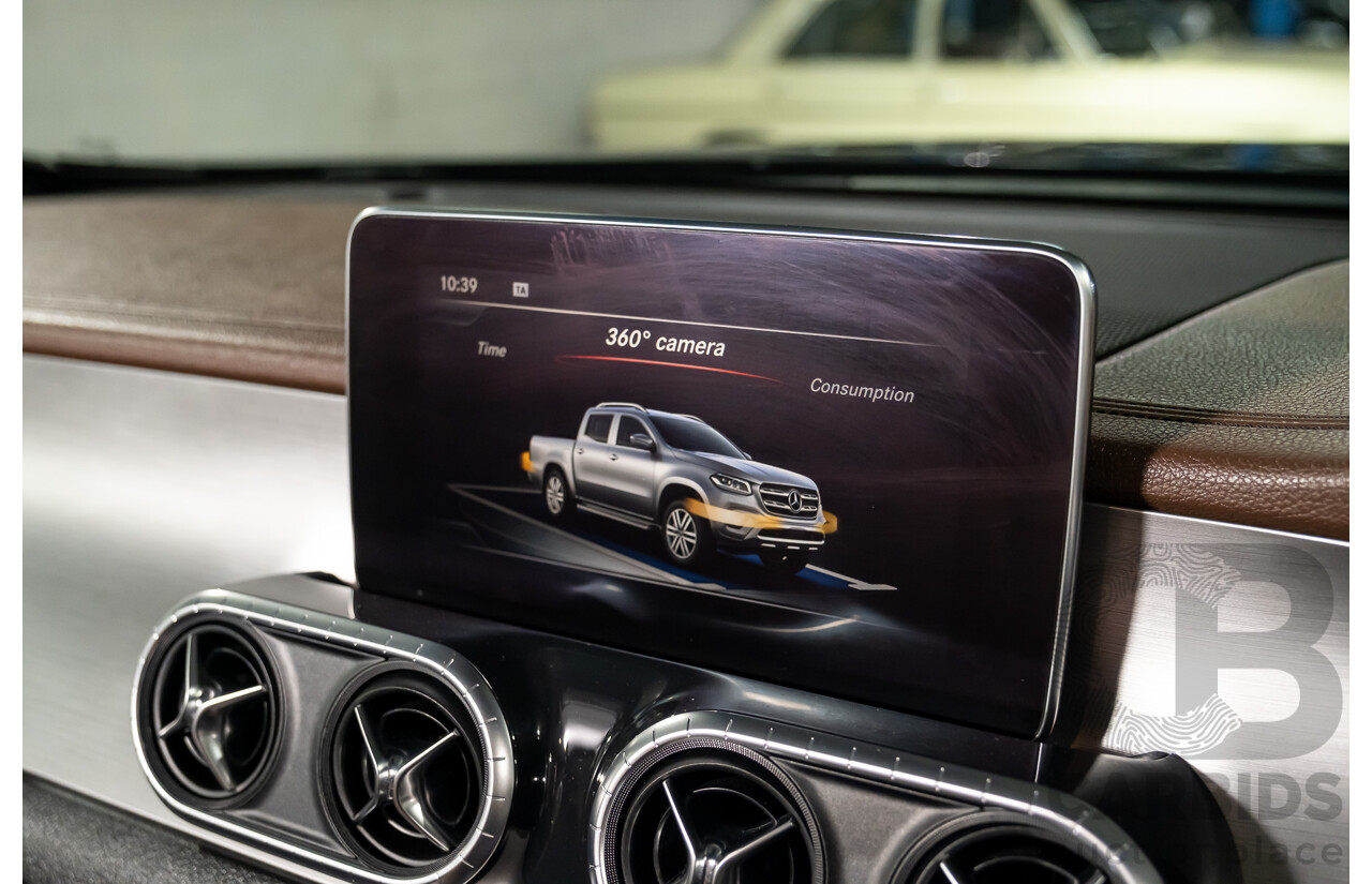 01/2019 Mercedes Benz X350d Power 4Matic (4x4) 470 4d Dual Cab Utility Kabara Black Metallic Turbo Diesel V6 3.0L