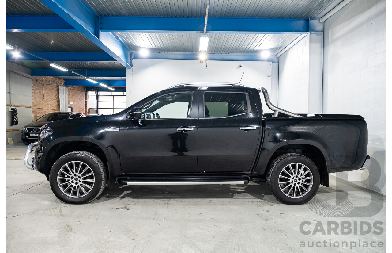 01/2019 Mercedes Benz X350d Power 4Matic (4x4) 470 4d Dual Cab Utility Kabara Black Metallic Turbo Diesel V6 3.0L