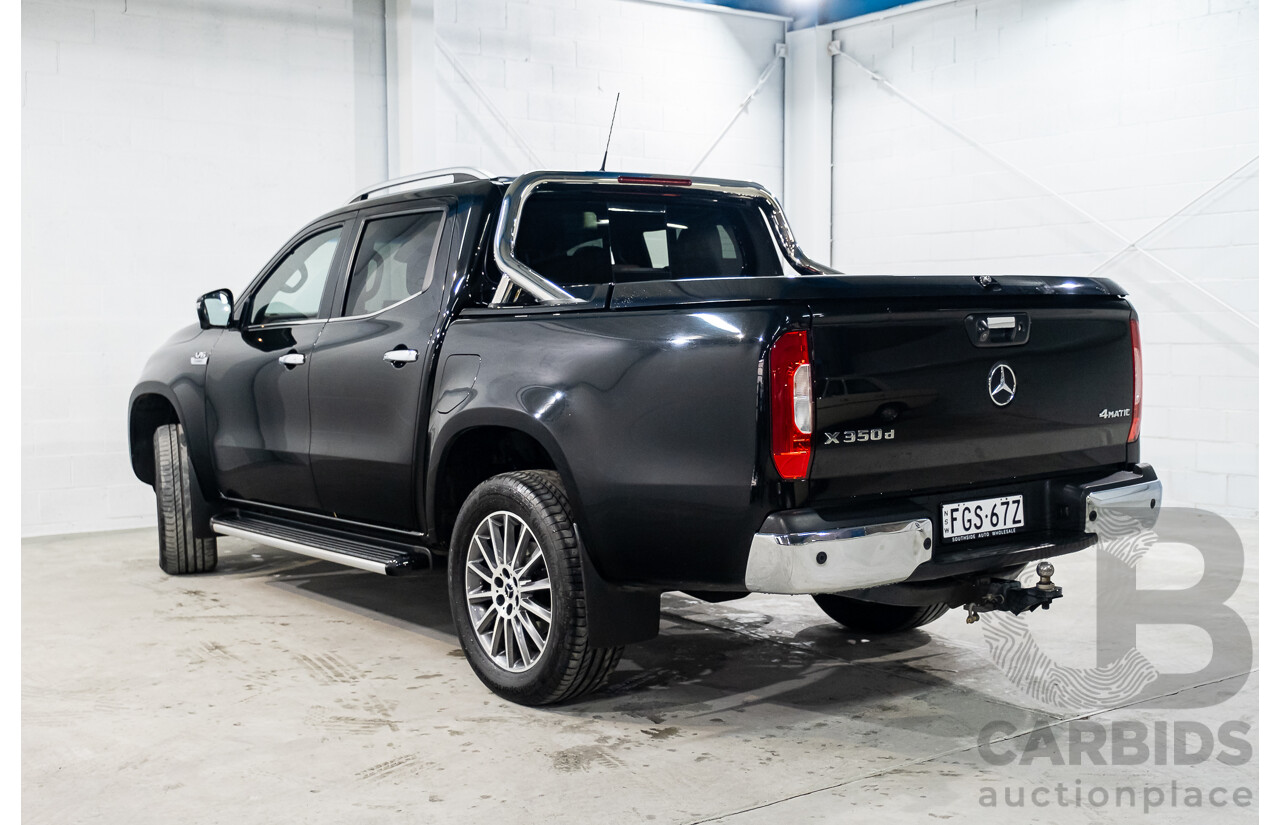 01/2019 Mercedes Benz X350d Power 4Matic (4x4) 470 4d Dual Cab Utility Kabara Black Metallic Turbo Diesel V6 3.0L