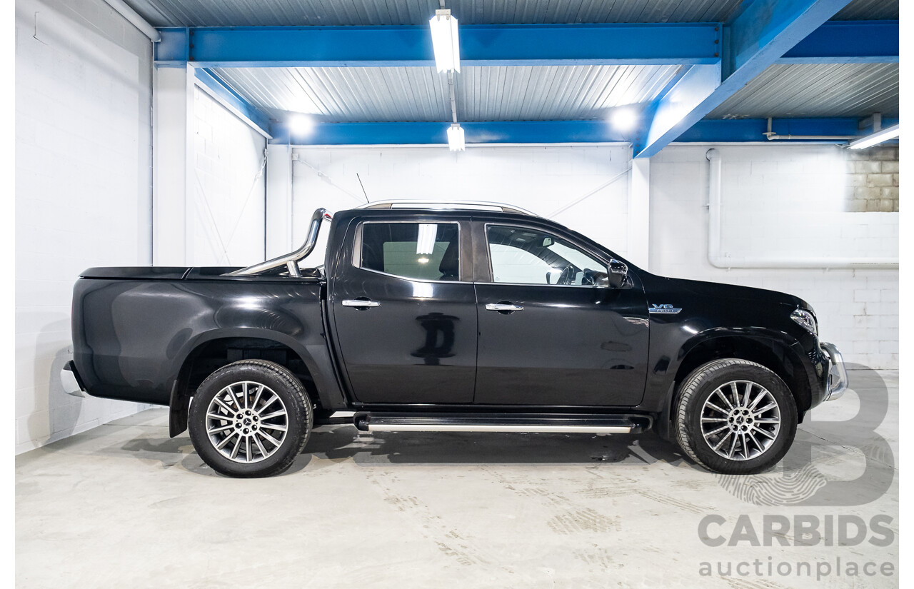 01/2019 Mercedes Benz X350d Power 4Matic (4x4) 470 4d Dual Cab Utility Kabara Black Metallic Turbo Diesel V6 3.0L