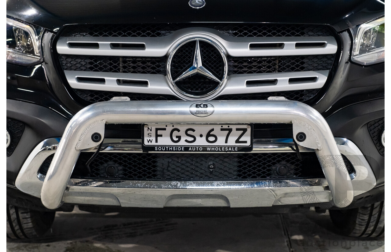 01/2019 Mercedes Benz X350d Power 4Matic (4x4) 470 4d Dual Cab Utility Kabara Black Metallic Turbo Diesel V6 3.0L