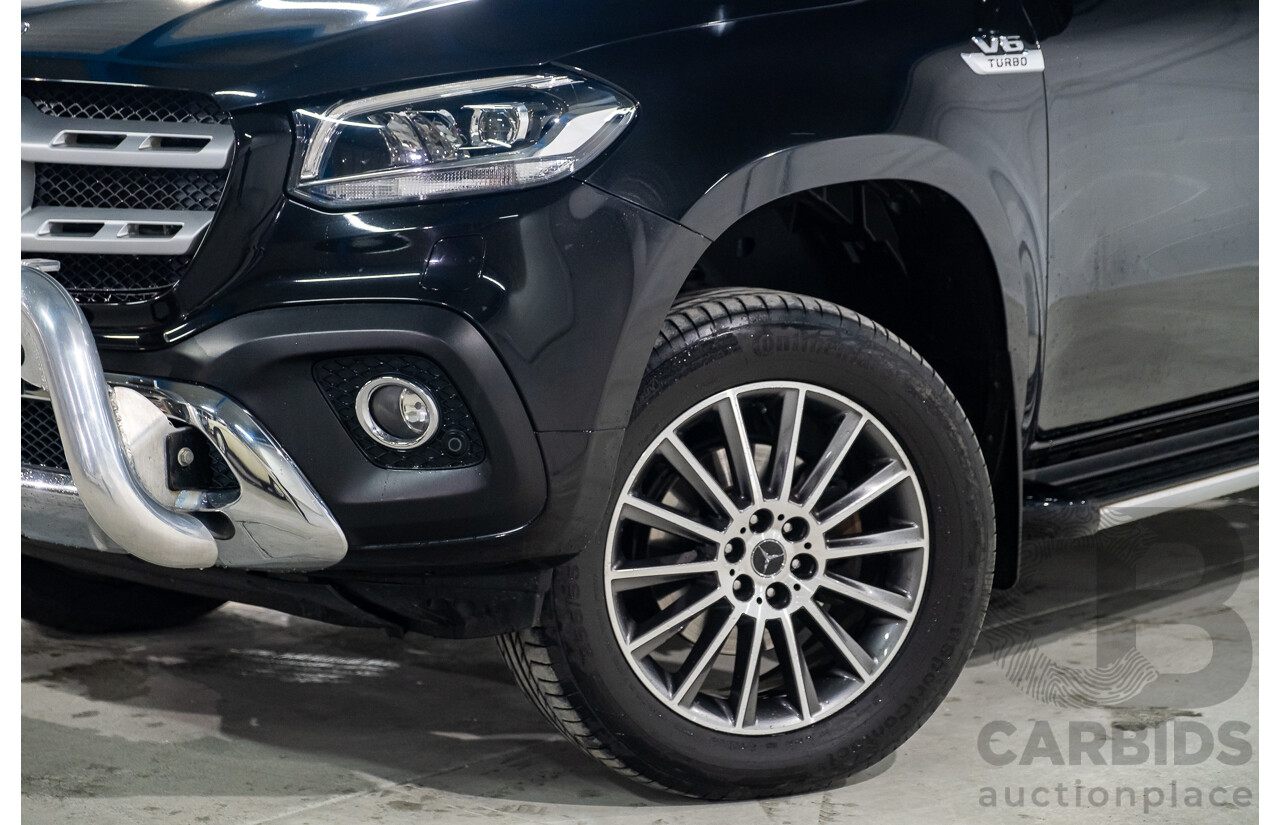 01/2019 Mercedes Benz X350d Power 4Matic (4x4) 470 4d Dual Cab Utility Kabara Black Metallic Turbo Diesel V6 3.0L