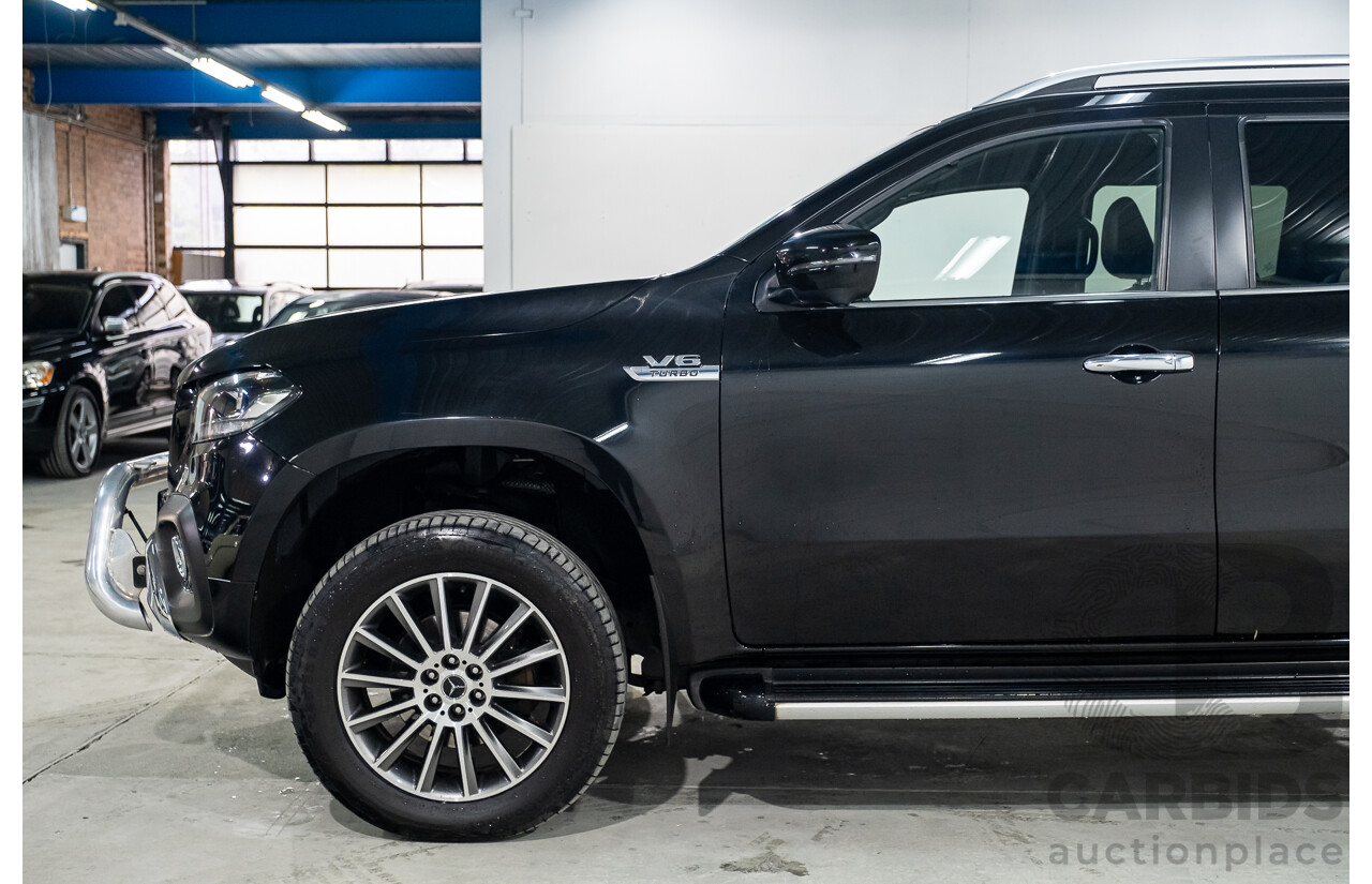 01/2019 Mercedes Benz X350d Power 4Matic (4x4) 470 4d Dual Cab Utility Kabara Black Metallic Turbo Diesel V6 3.0L