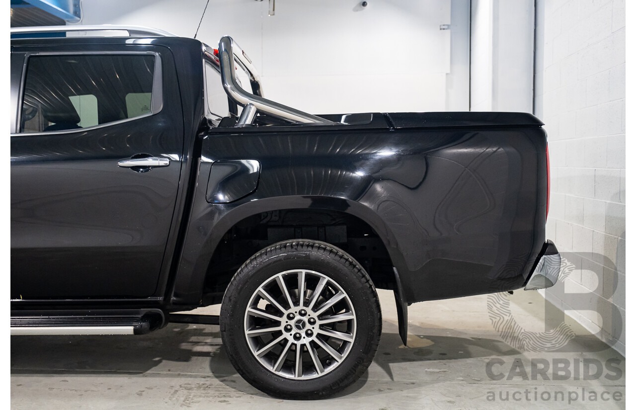 01/2019 Mercedes Benz X350d Power 4Matic (4x4) 470 4d Dual Cab Utility Kabara Black Metallic Turbo Diesel V6 3.0L