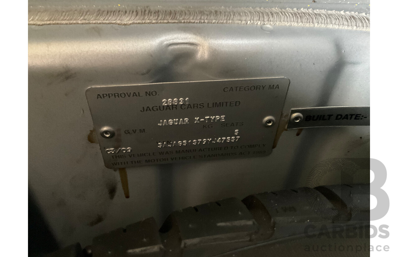 3/2009 Jaguar X Type 2.1 LE MY09 4d Sedan Metallic Light Blue 2.1L