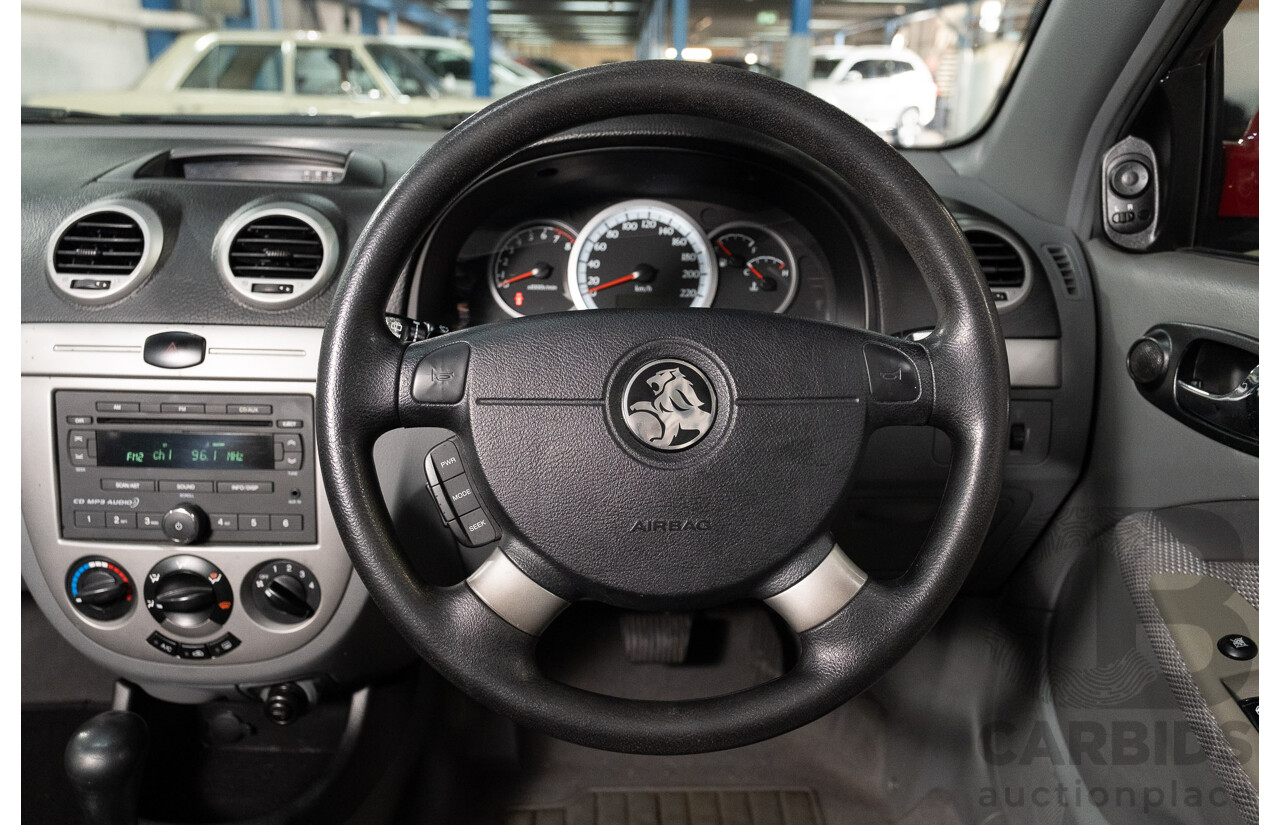 4/2008 Holden Viva JF MY08 Upgrade 4d Hatch Red 1.8L