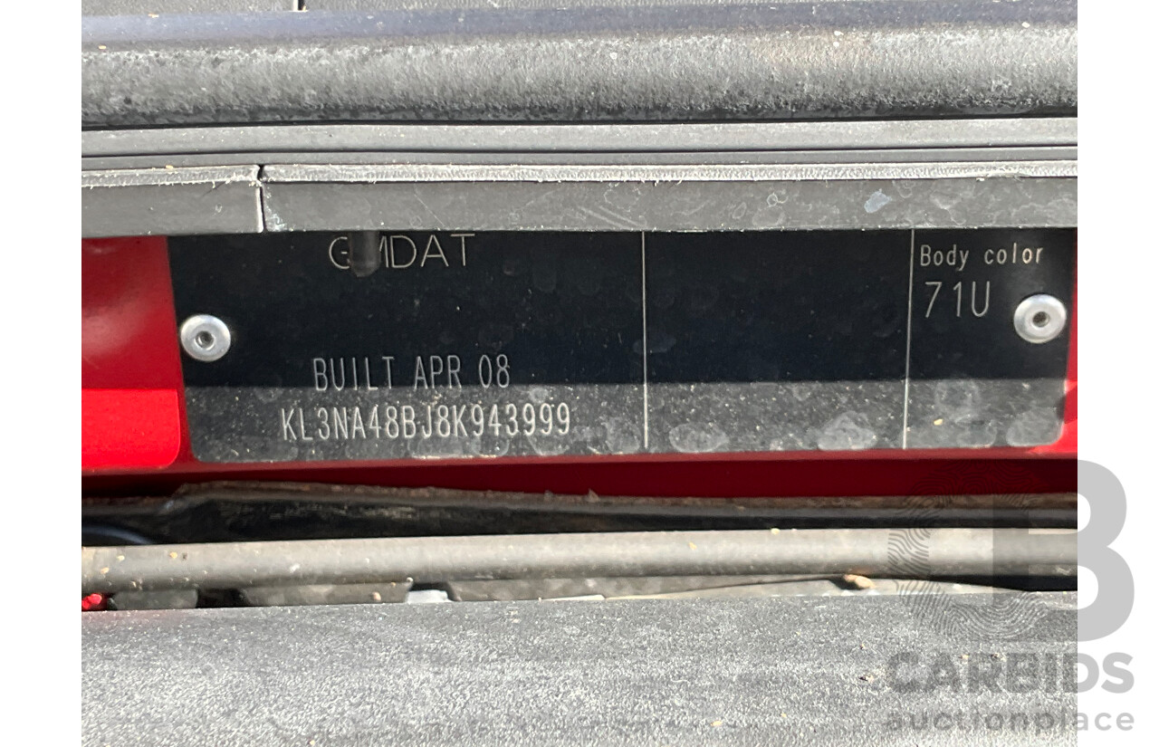 4/2008 Holden Viva JF MY08 Upgrade 4d Hatch Red 1.8L