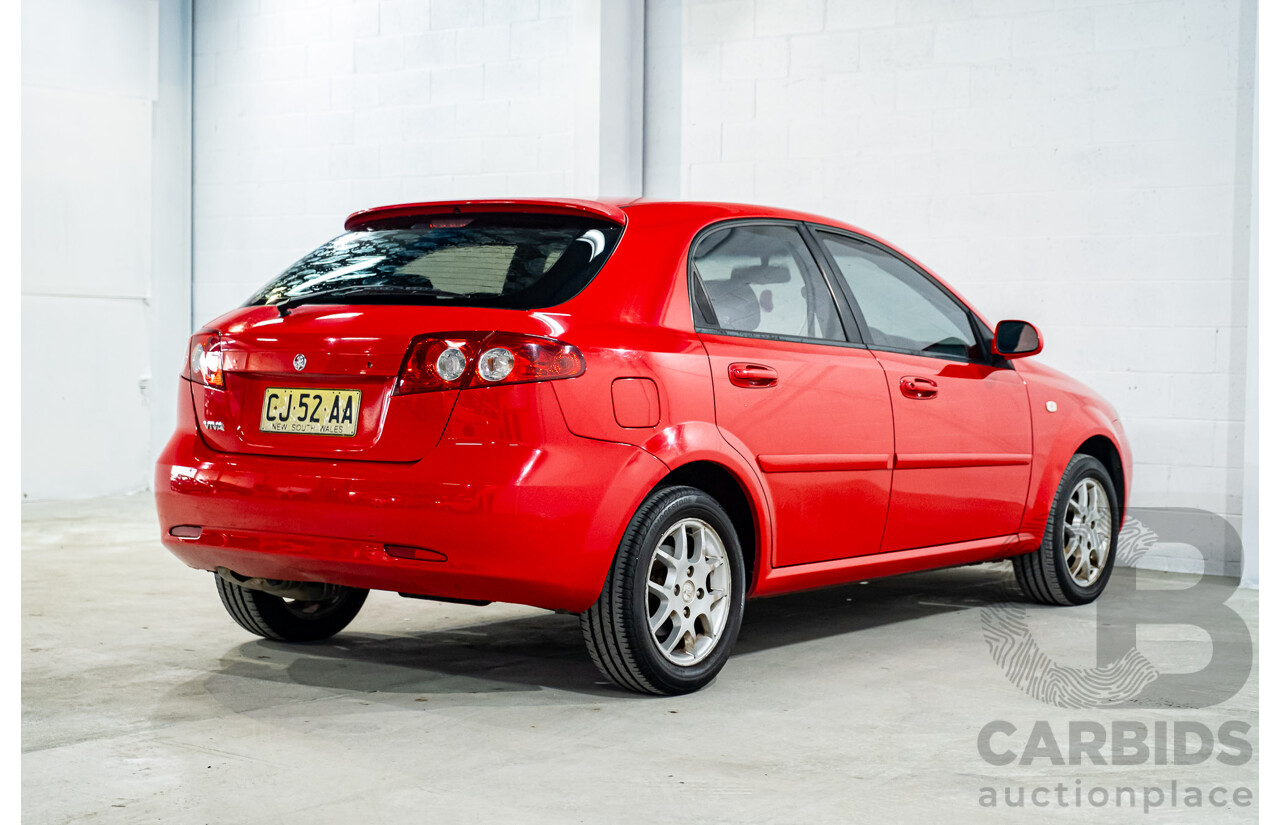 4/2008 Holden Viva JF MY08 Upgrade 4d Hatch Red 1.8L