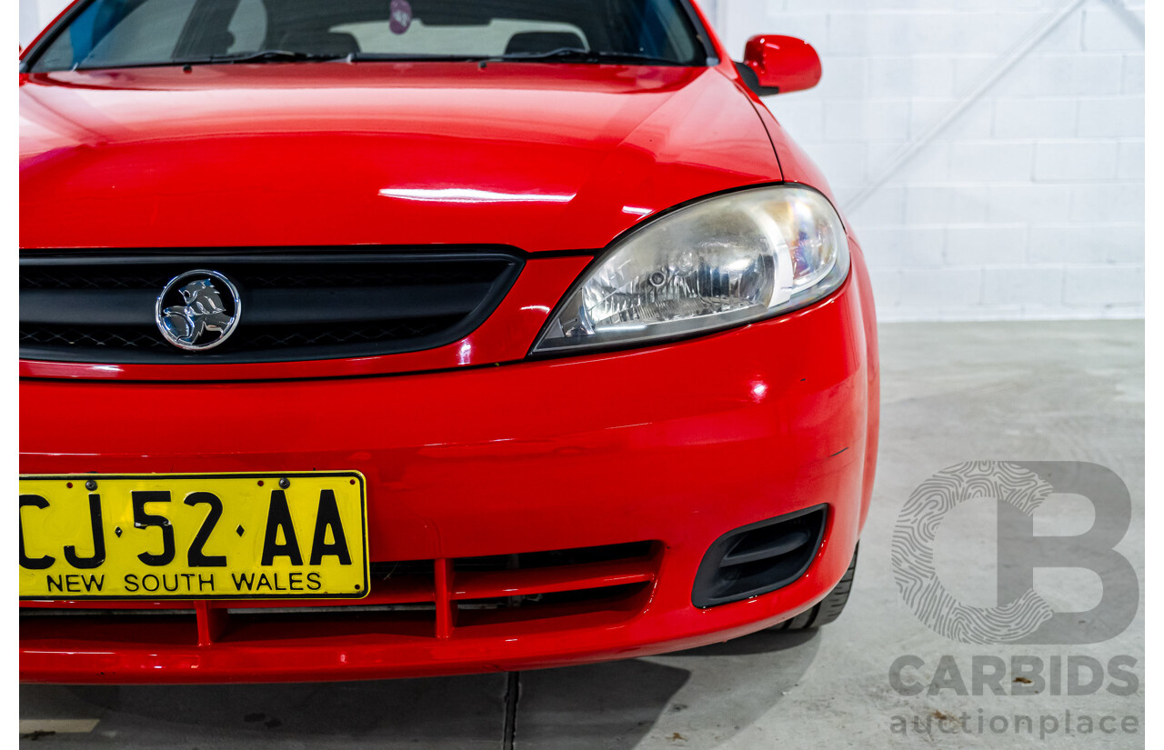 4/2008 Holden Viva JF MY08 Upgrade 4d Hatch Red 1.8L