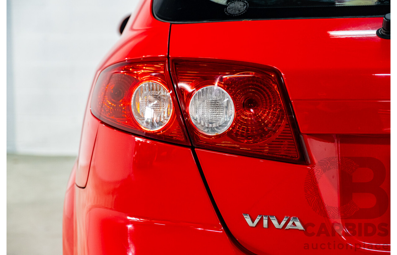 4/2008 Holden Viva JF MY08 Upgrade 4d Hatch Red 1.8L