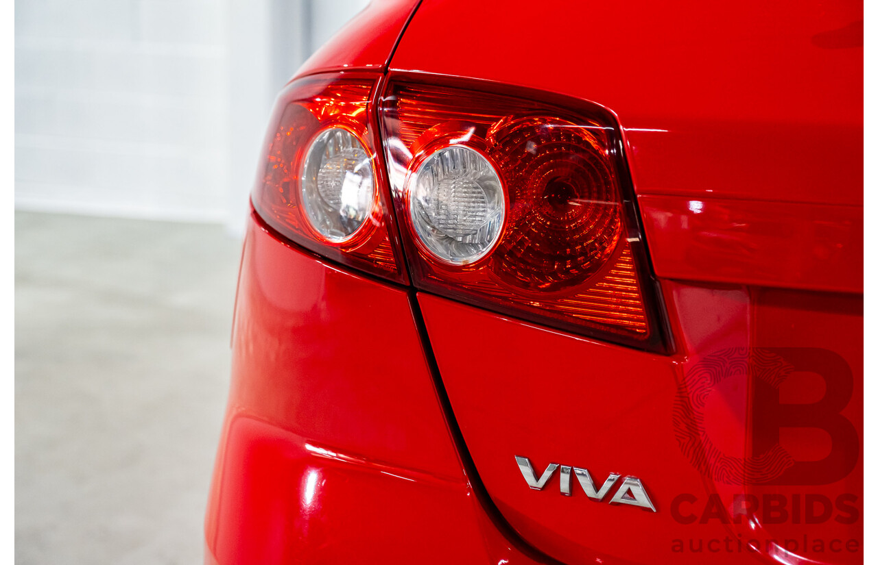 4/2008 Holden Viva JF MY08 Upgrade 4d Hatch Red 1.8L