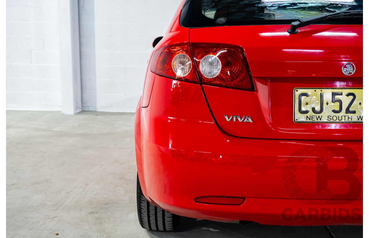 4/2008 Holden Viva JF MY08 Upgrade 4d Hatch Red 1.8L