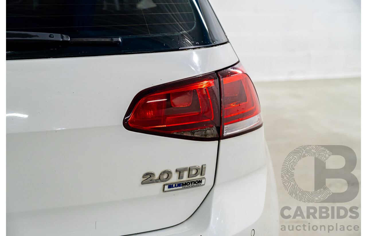2/2017 Volkswagen Golf 110 TDI Highline MK7 AU 5d Hatchback White Turbo Diesel 2.0L