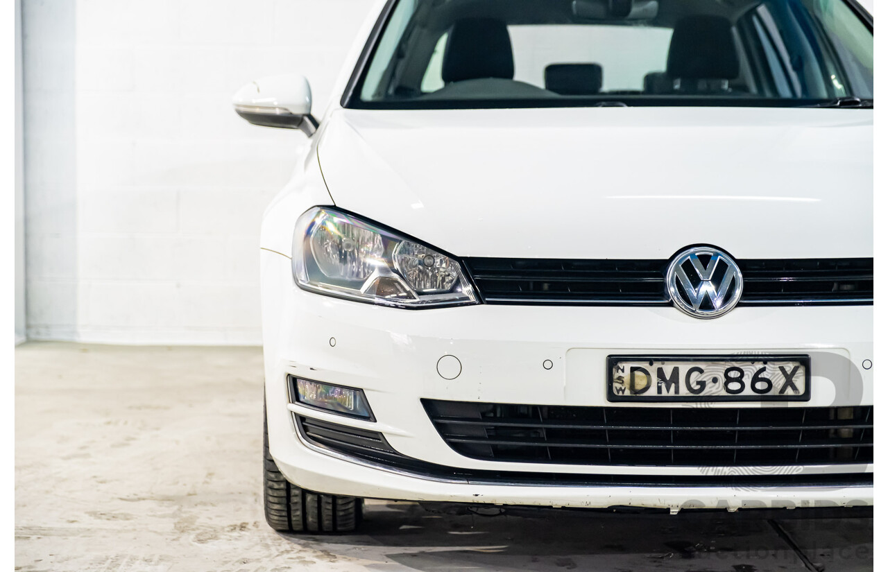 2/2017 Volkswagen Golf 110 TDI Highline MK7 AU 5d Hatchback White Turbo Diesel 2.0L