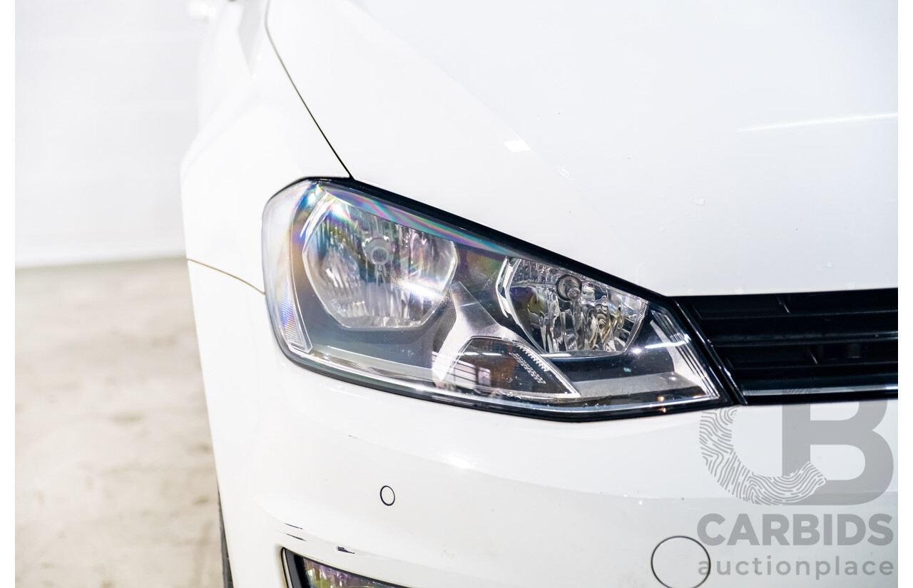 2/2017 Volkswagen Golf 110 TDI Highline MK7 AU 5d Hatchback White Turbo Diesel 2.0L