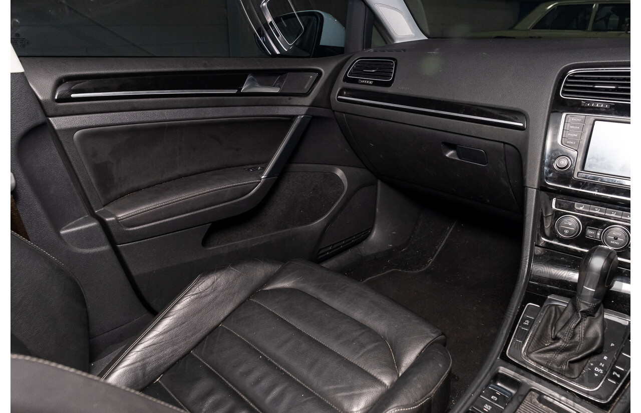 2/2017 Volkswagen Golf 110 TDI Highline MK7 AU 5d Hatchback White Turbo Diesel 2.0L