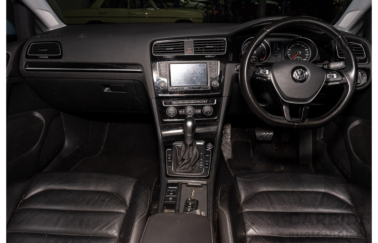 2/2017 Volkswagen Golf 110 TDI Highline MK7 AU 5d Hatchback White Turbo Diesel 2.0L