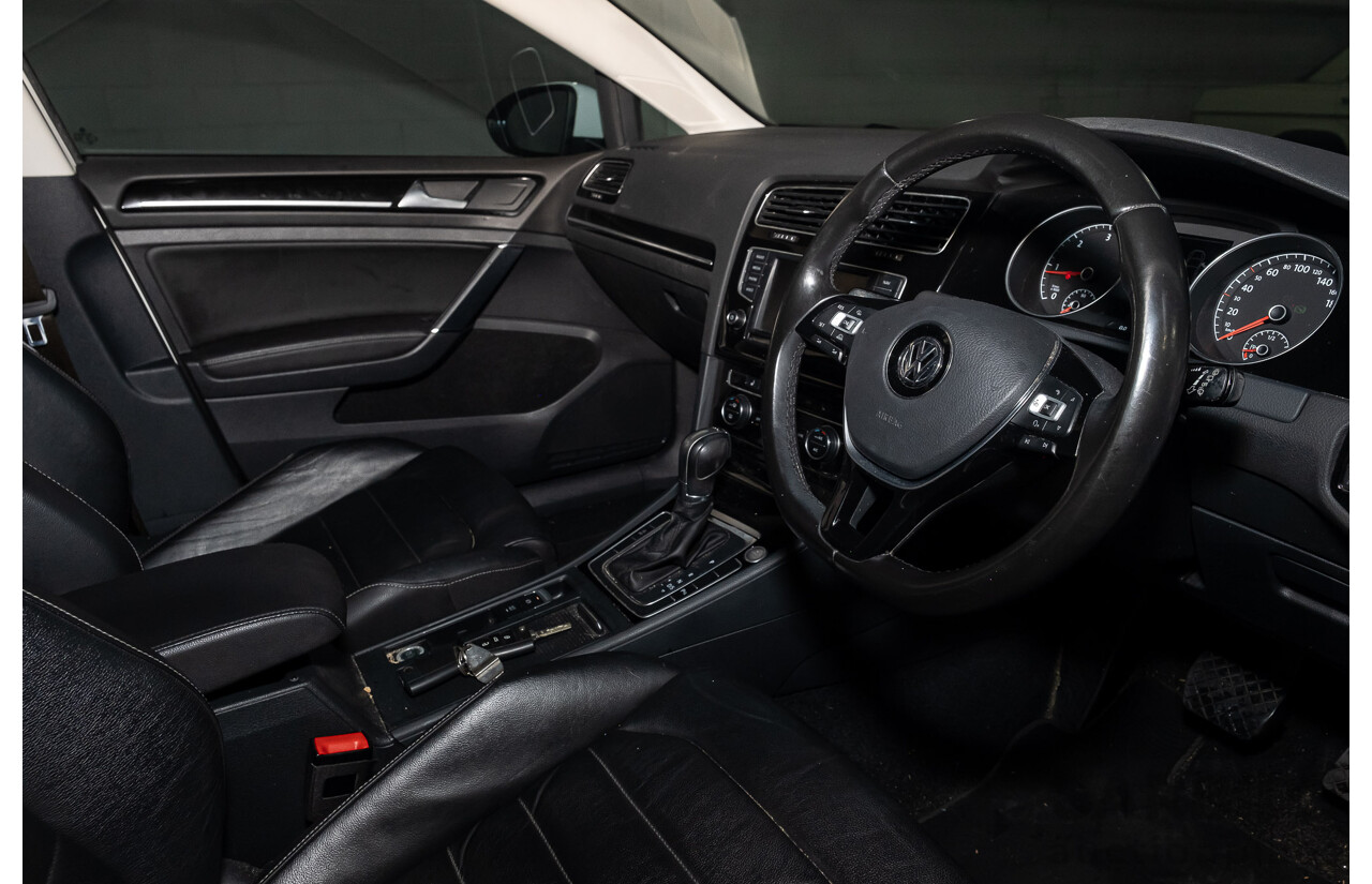 2/2017 Volkswagen Golf 110 TDI Highline MK7 AU 5d Hatchback White Turbo Diesel 2.0L