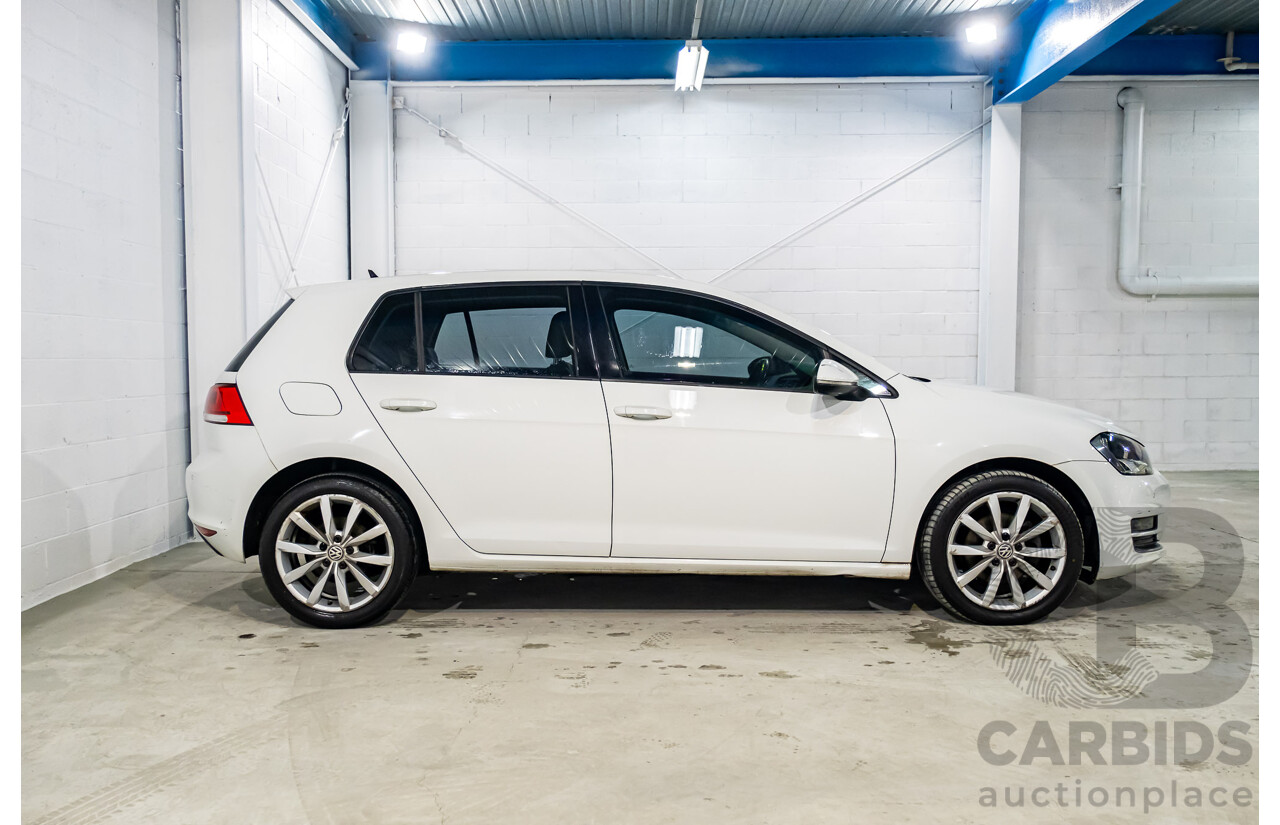 2/2017 Volkswagen Golf 110 TDI Highline MK7 AU 5d Hatchback White Turbo Diesel 2.0L