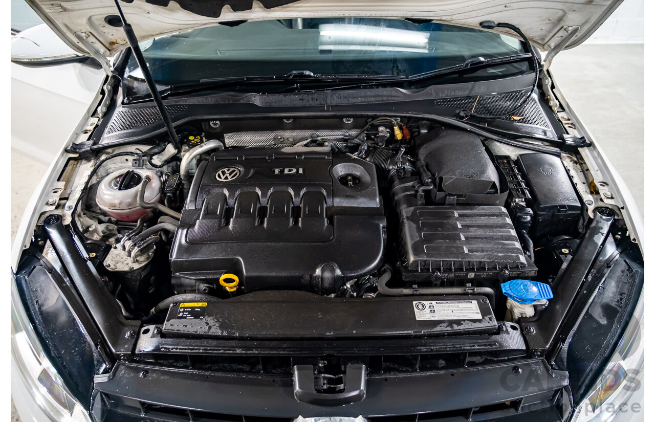 2/2017 Volkswagen Golf 110 TDI Highline MK7 AU 5d Hatchback White Turbo Diesel 2.0L