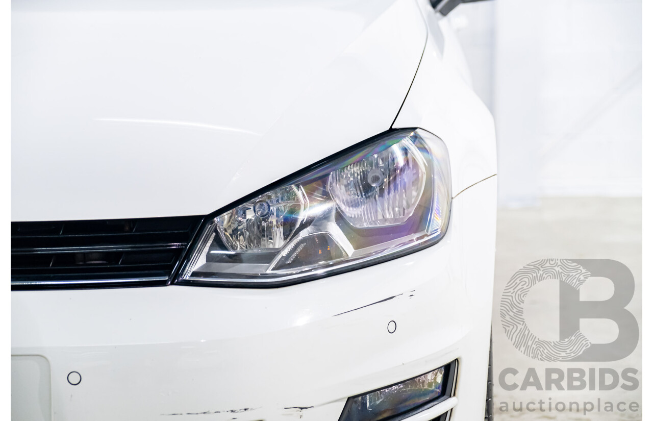 2/2017 Volkswagen Golf 110 TDI Highline MK7 AU 5d Hatchback White Turbo Diesel 2.0L