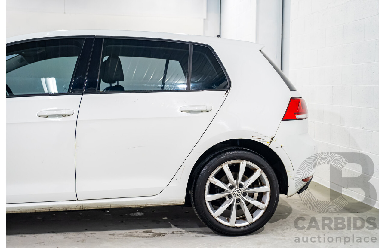 2/2017 Volkswagen Golf 110 TDI Highline MK7 AU 5d Hatchback White Turbo Diesel 2.0L