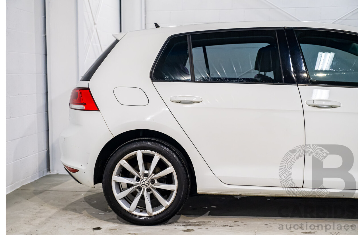 2/2017 Volkswagen Golf 110 TDI Highline MK7 AU 5d Hatchback White Turbo Diesel 2.0L
