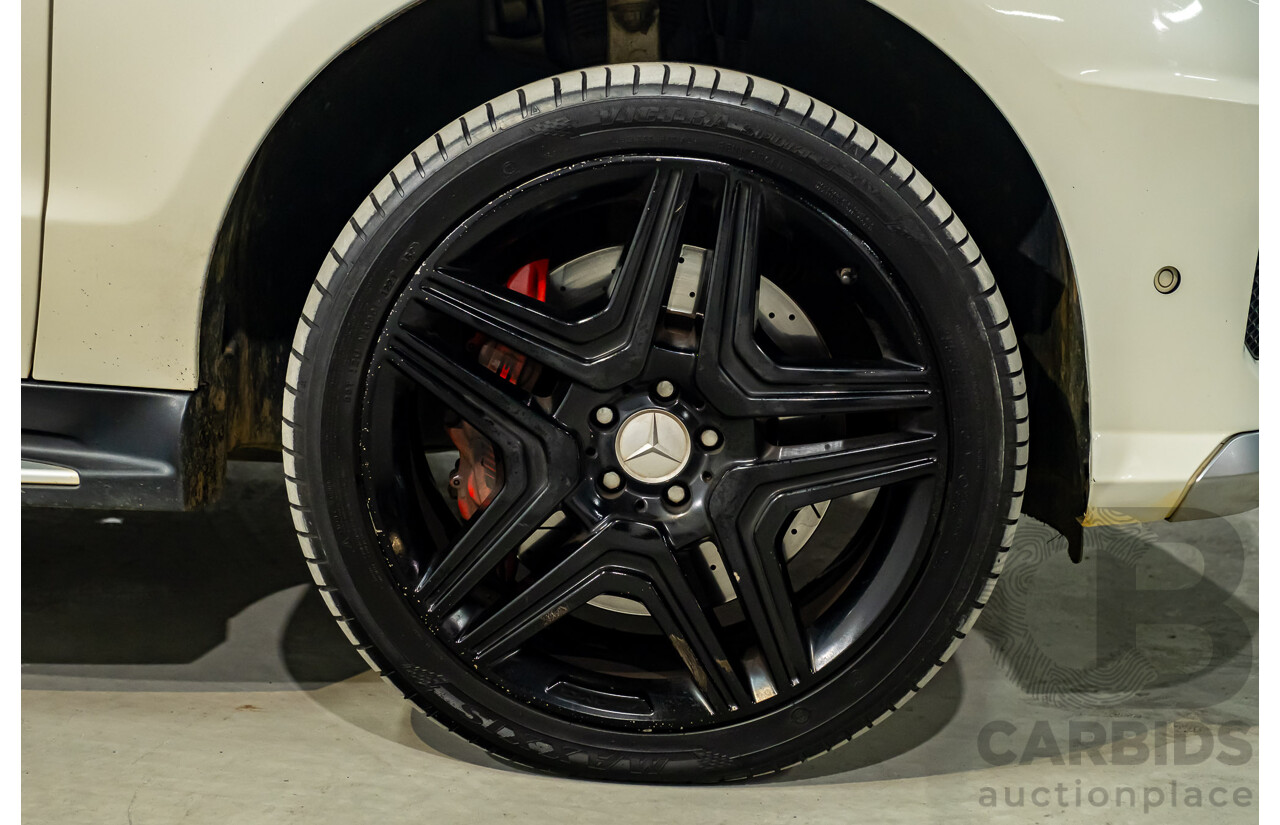 4/2014 Mercedes Benz ML63 AMG (4x4) W166 4d Wagon Diamond White Metallic Twin Turbo V8 5.5L