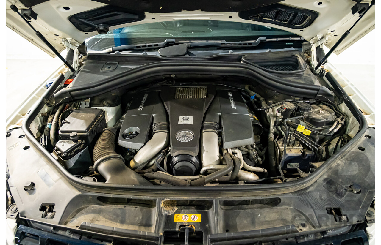 4/2014 Mercedes Benz ML63 AMG (4x4) W166 4d Wagon Diamond White Metallic Twin Turbo V8 5.5L