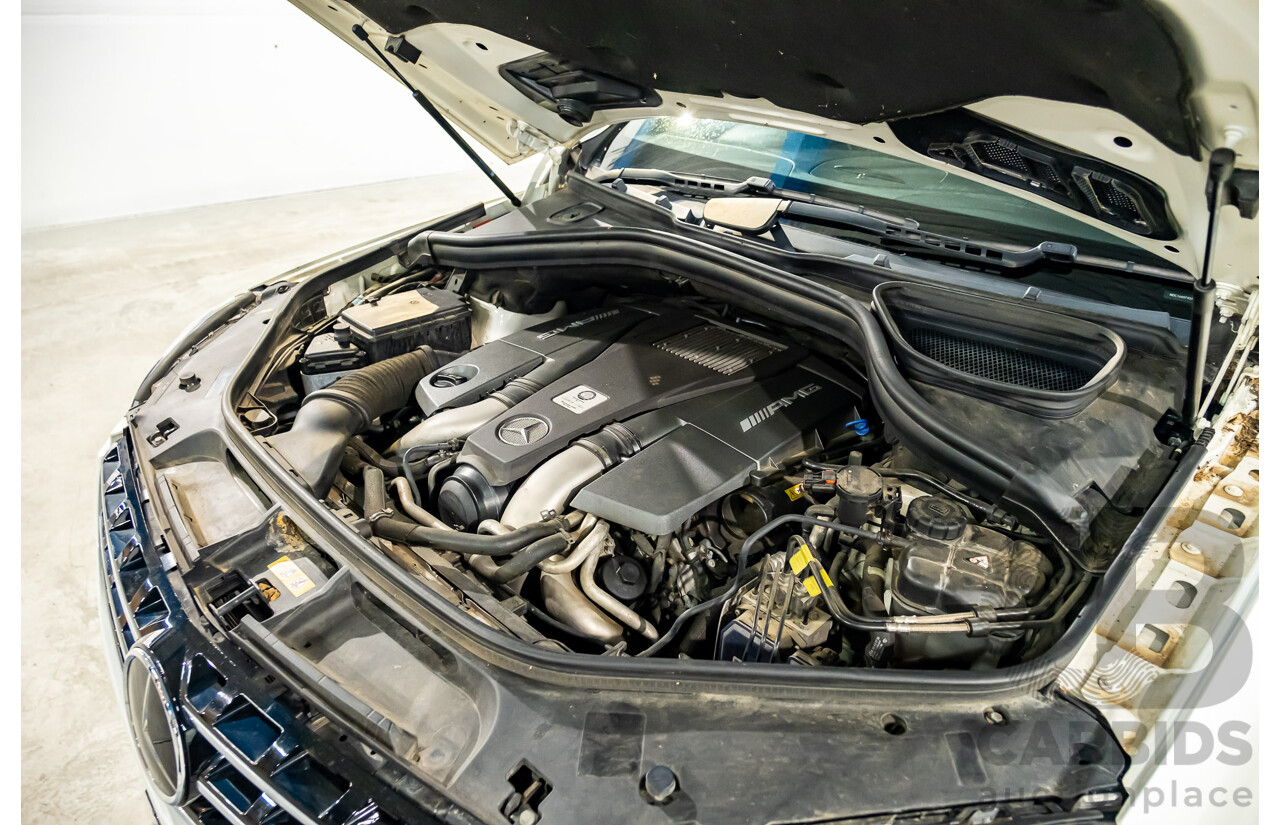 4/2014 Mercedes Benz ML63 AMG (4x4) W166 4d Wagon Diamond White Metallic Twin Turbo V8 5.5L